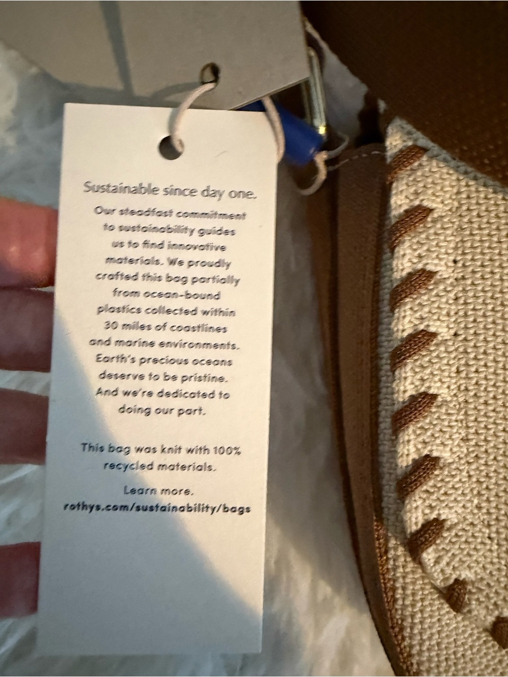 Rothy’s The Saddle Bag Flat White NWT - Picture 5 of 5